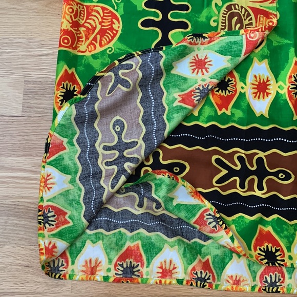 Stunning Vintage 💚🤎2PC Set Wrap skirt Pareo Coverup & Top - Picture 12 of 16